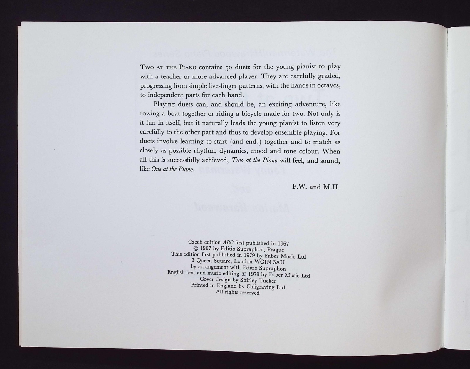 The Waterman/Harewood Piano Series : Josef Gruber Two at the Piano, 1979 Faber