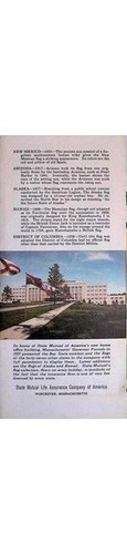Glorious 50 State Flags Brochure State Mutual America 1960s Worcester MA
