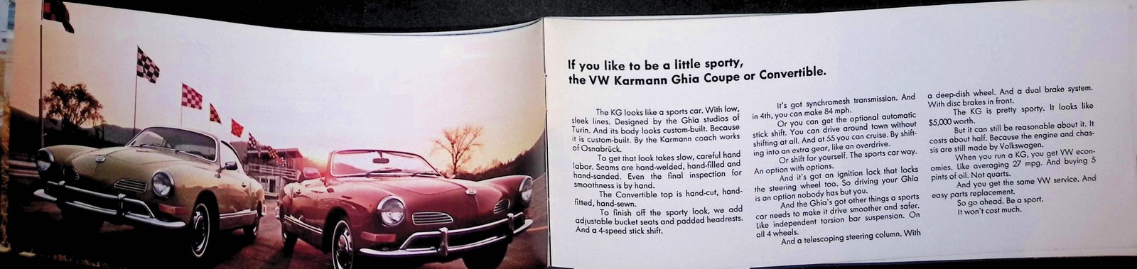 1960s Volkswagen Brochure – Beetle Ghia Squareback Original Sales Catalog