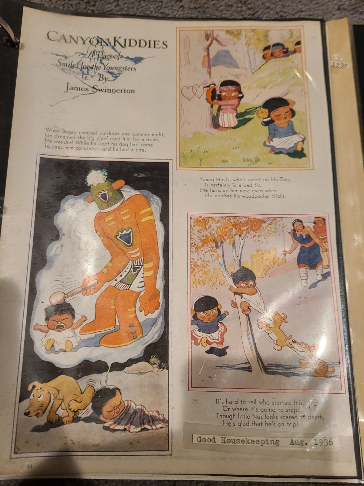 1936 Canyon Kiddies James Swinnerton Raccoon Wild Dove Vintage Print Ad Lot 10