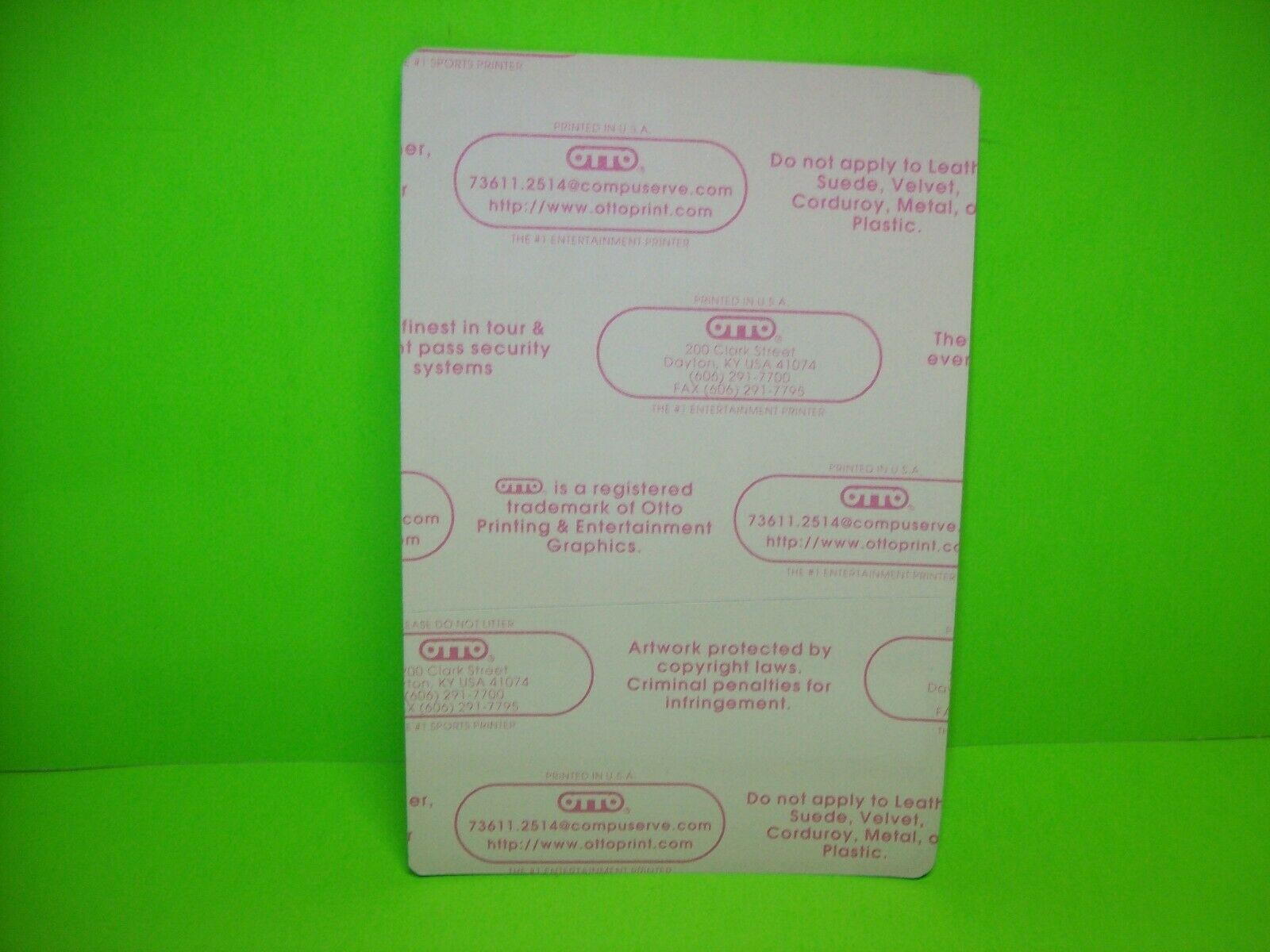 Alice Cooper Back Stage Pass VIP Original 1997 Tour Heavy Metal Top Hat Blue