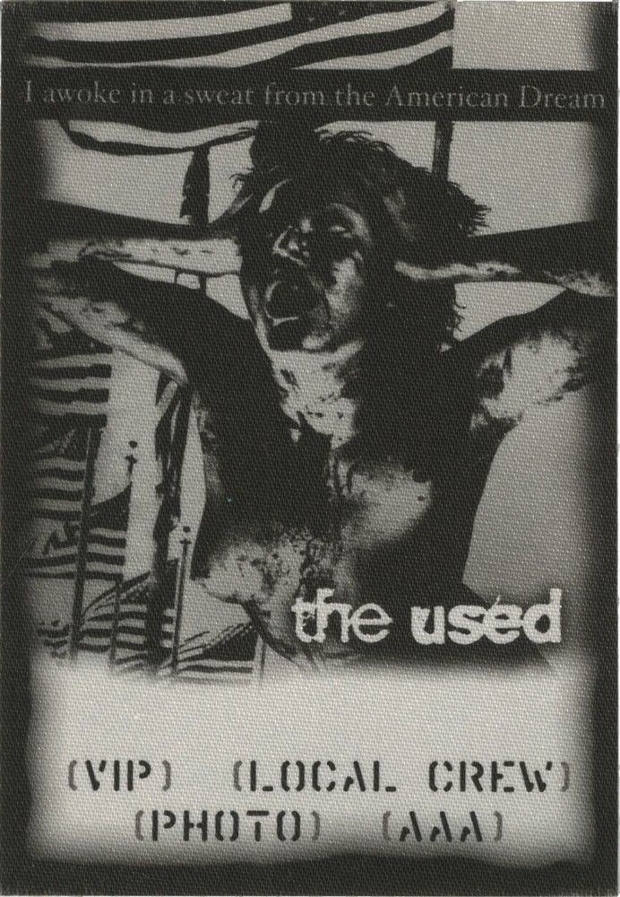 The Used 2002 concert tour VIP Band Guest Backstage Pass