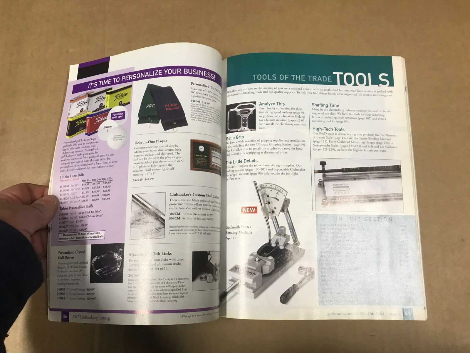 2007 Golfsmith Catalog- World’s #1 Clubmaking Supplier- “400 New Items For 2007”