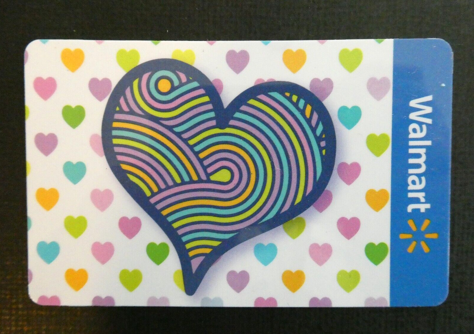 Walmart Colorful Color HEARTS Heart Collectible Gift Card New NO VALUE