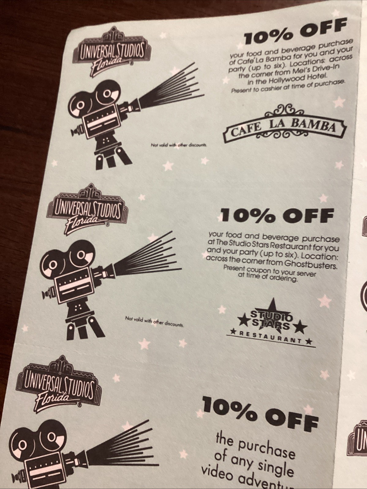 Universal Studios Coupon Book 1991 Early Discounts Rare