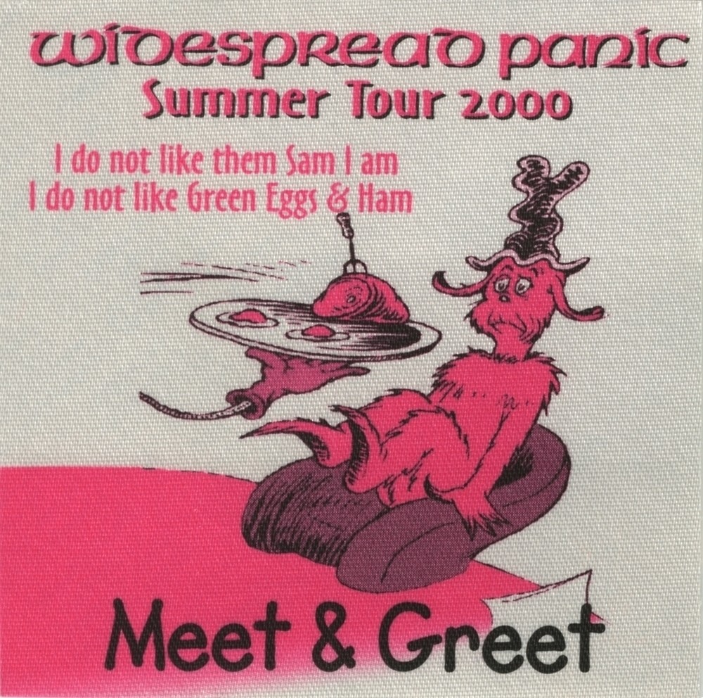 Widespread Panic 2000 concert tour Green Eggs & Ham Backstage Pass