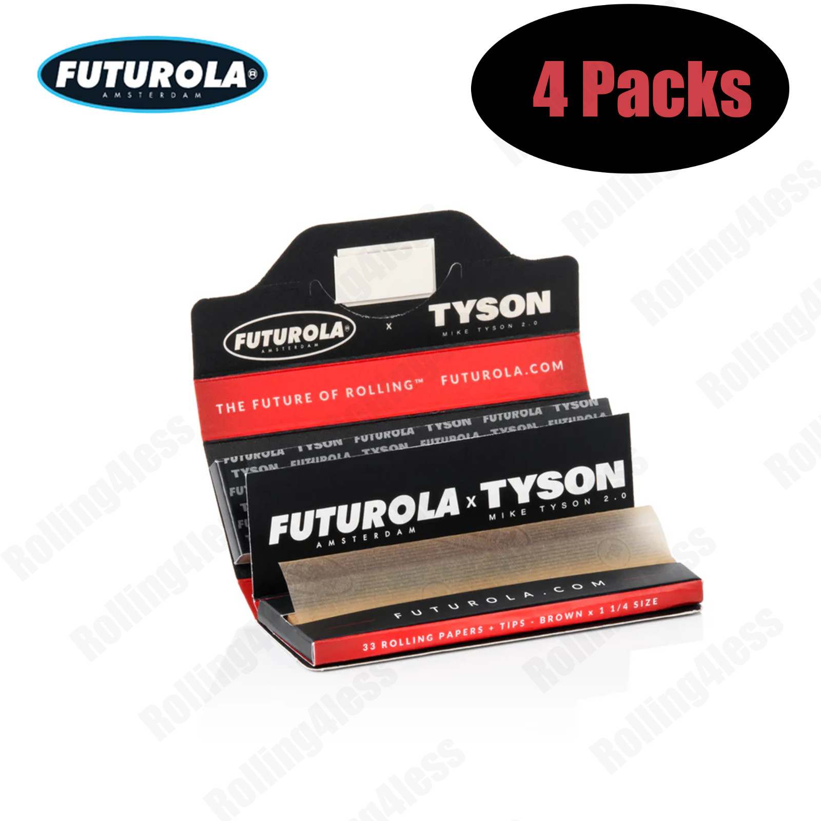 Futurola X Tyson X Rolling Papers +Tips 1 1/4 | Lot of 4