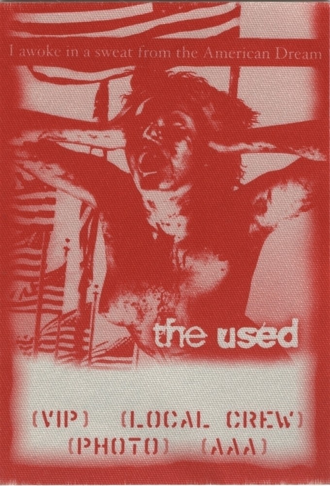 The Used 2002 concert tour VIP Band Guest Backstage Pass