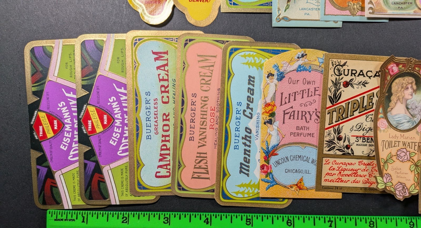 Vintage (Lot of 40) Beauty Cosmetic Cream Perfume Hair Labels