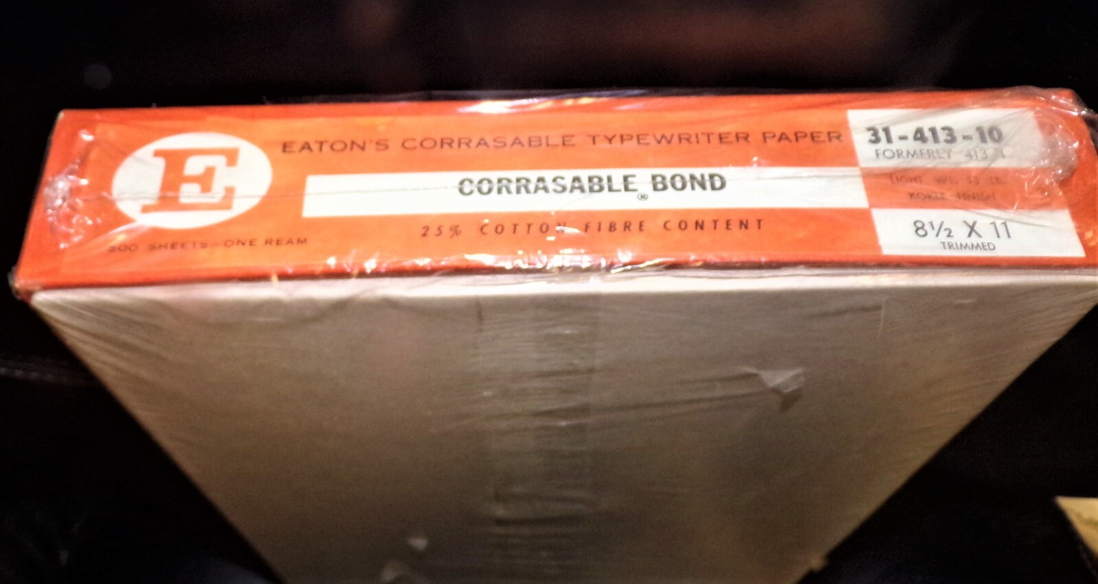 Vtg Eatons Corrasable Bond Light Weight Typewriter Paper 8.5″ x 11″ Full Ream