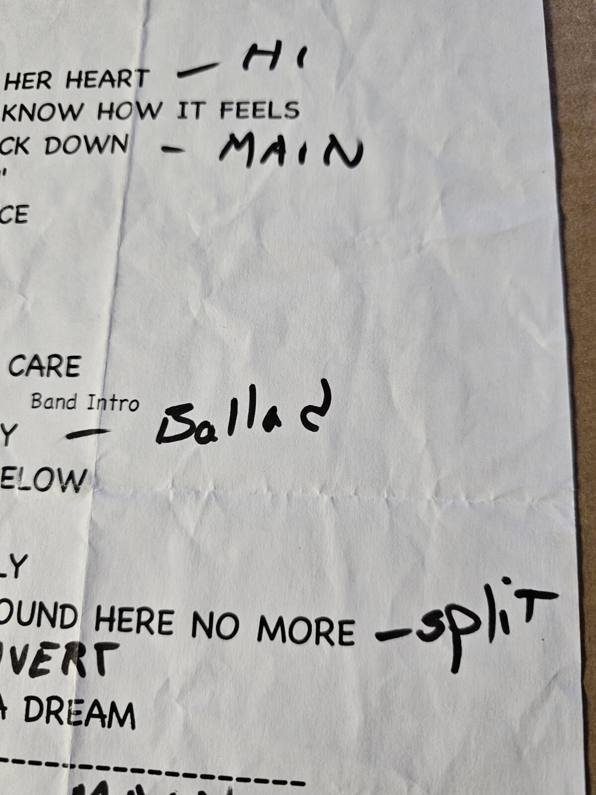 Tom Petty Authentic 6-26-2006 St Paul Minnesota Concert Setlist w/ Pearl Jam