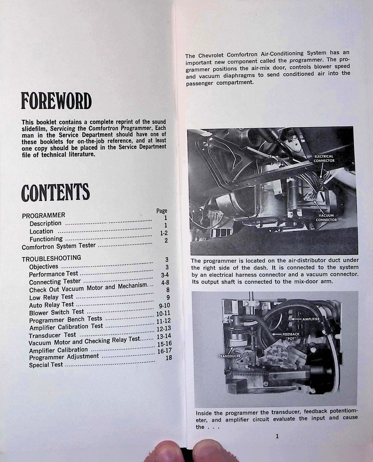 Chevrolet Comfortron Programmer Booklet 1960s GM Service Tech Sound Slide Film