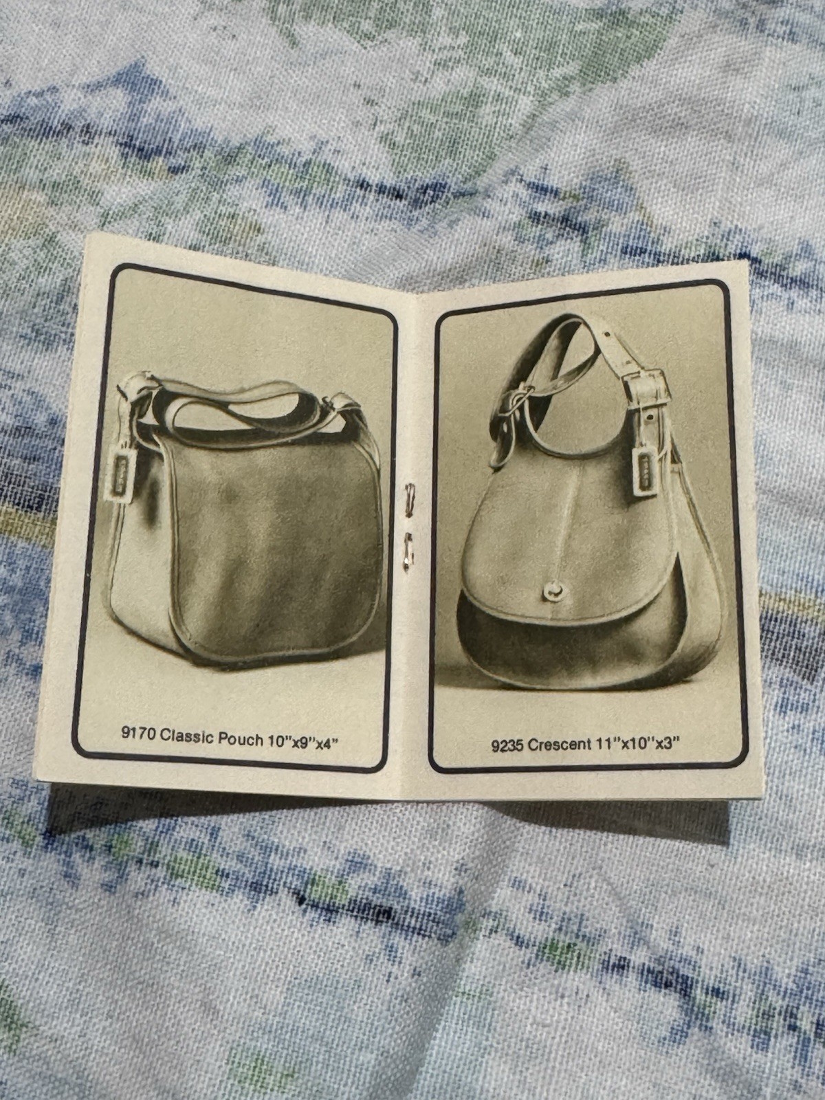Vintage 1978 Coach Leatherware Paperwork Catalog Registration Muslin Bag 1970s