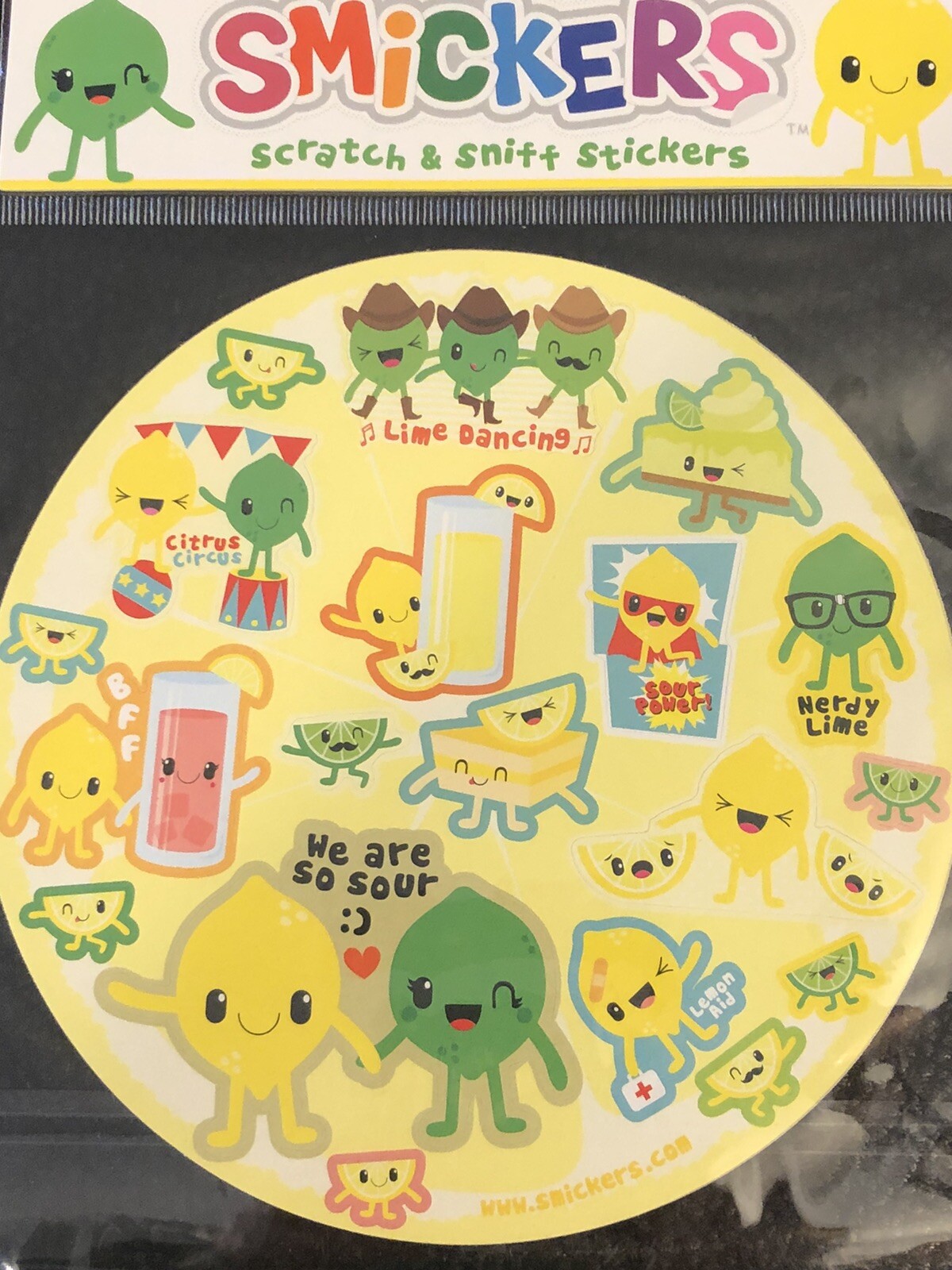 Scratch & Sniff Scented Stickers New Sealed 4 Pack/8 Sheet Smelly Stinky Smicker