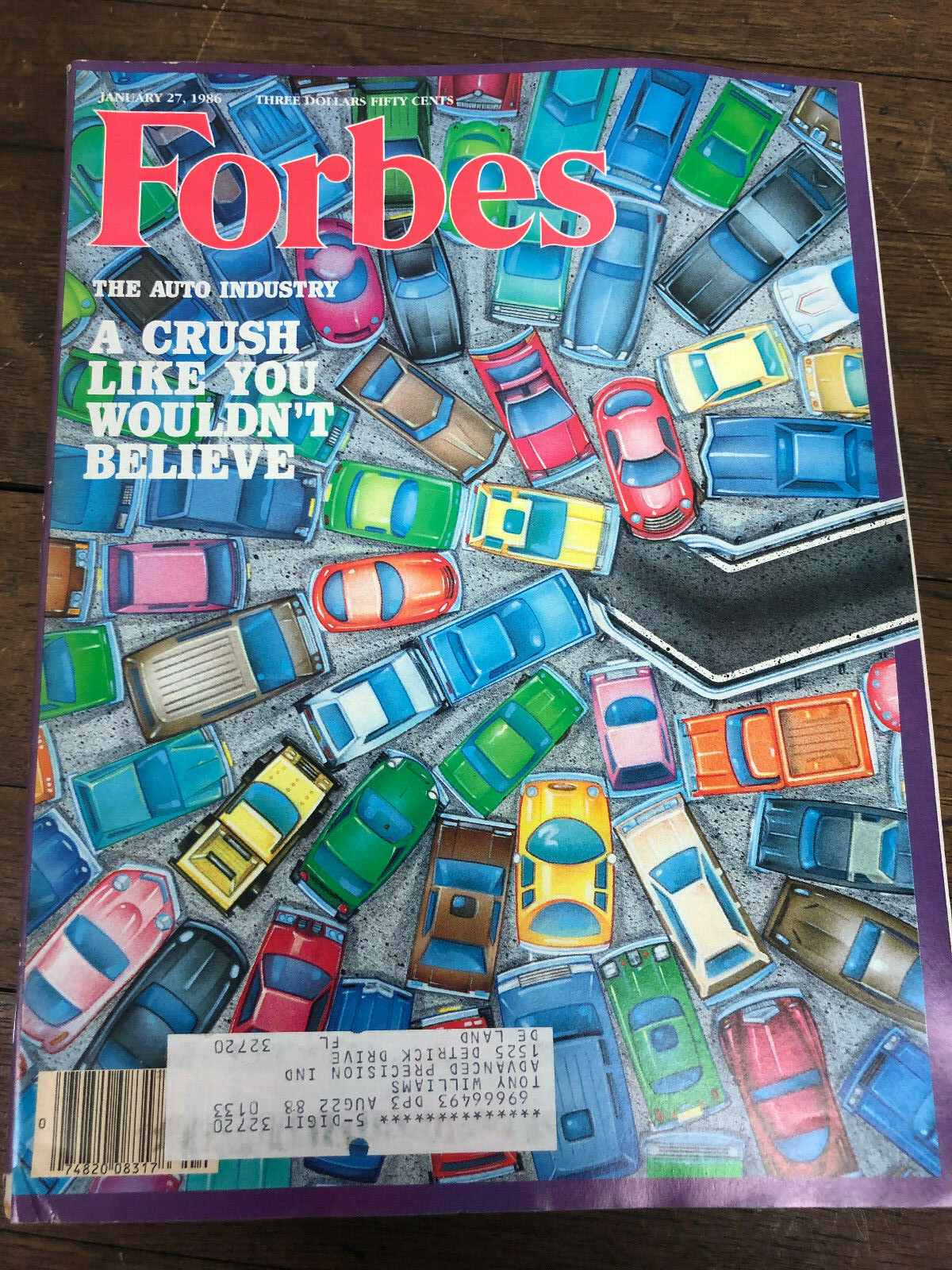 Vintage Forbes January 1986 Magazine “A Crush Like You Wouldn’t Believe”