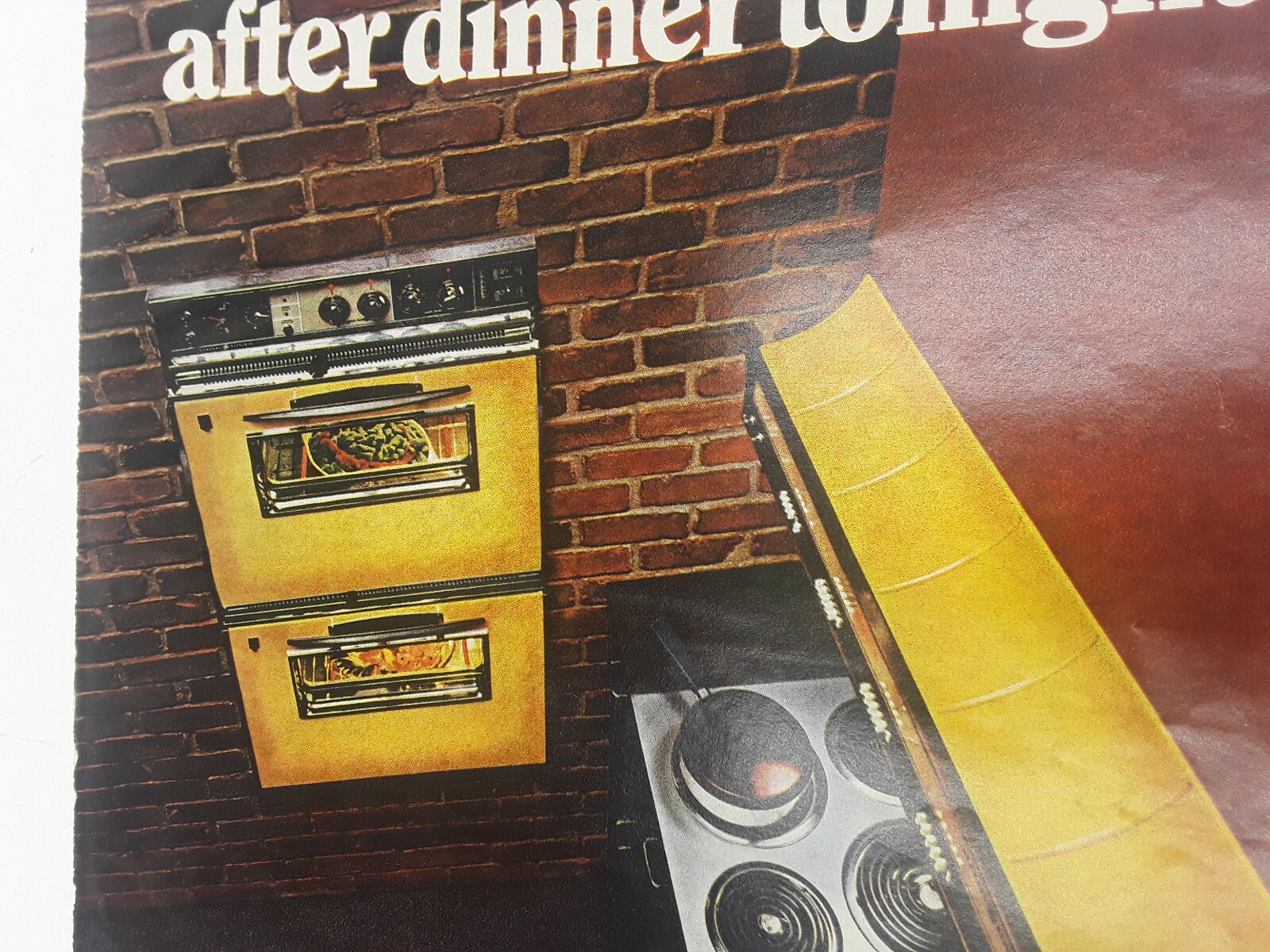 1968 General Electric P7 Self Cleaning Oven Yellow Vtg Magazine Print Ad