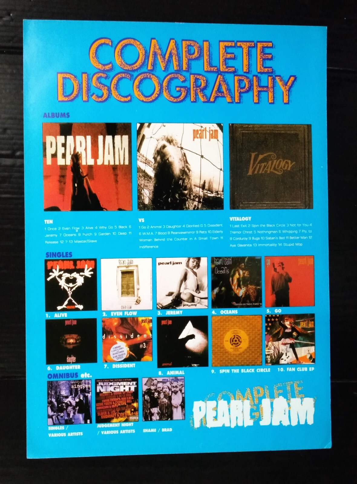 C3138 Mudhoney Pearl Jam Vintage Thailand ONLY 1 COLOR PAGE MEGA RARE!!!