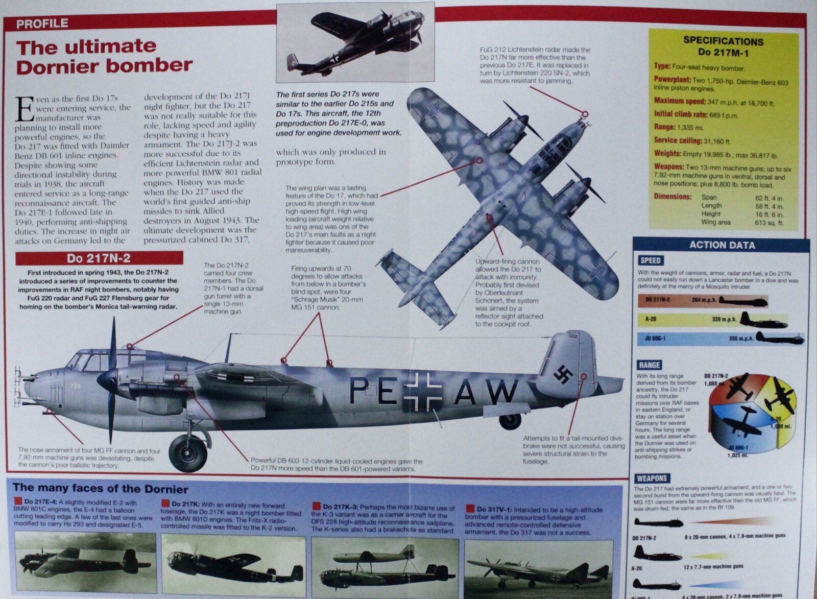 Dornier Do Plane Picture Brochure Pamphlet Out of Print Aircraft Spec Sheet