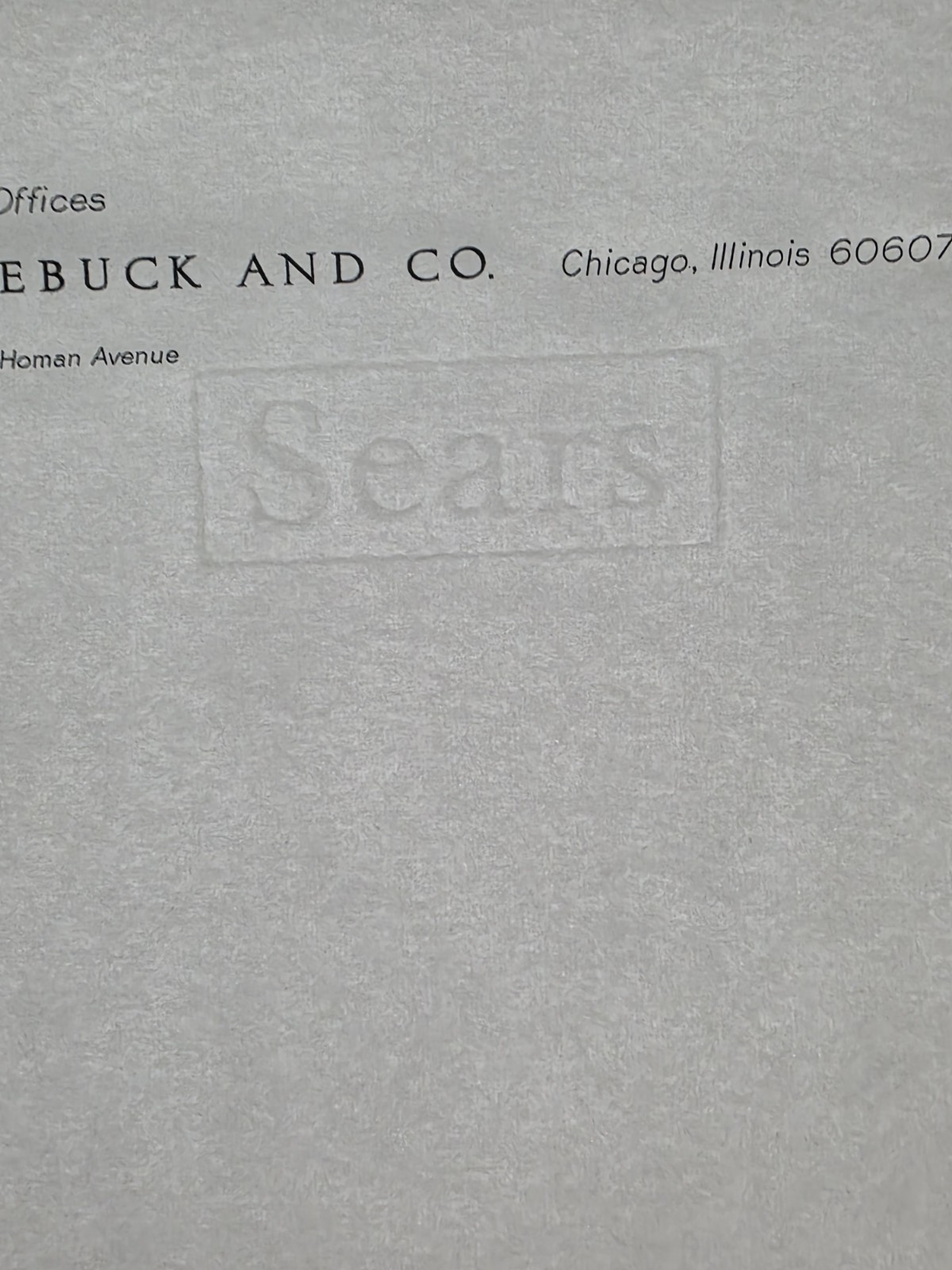 VTG ~ 84 Sheets Typewriter Paper SEARS, ROEBUCK & CO Home Office in Chicago, IL