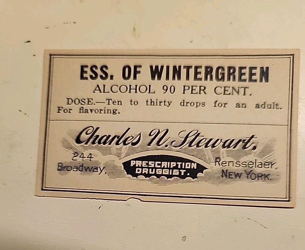Rjkstamps VINTAGE MARKS/Stewart PHARMACY DRUG STORE Labels