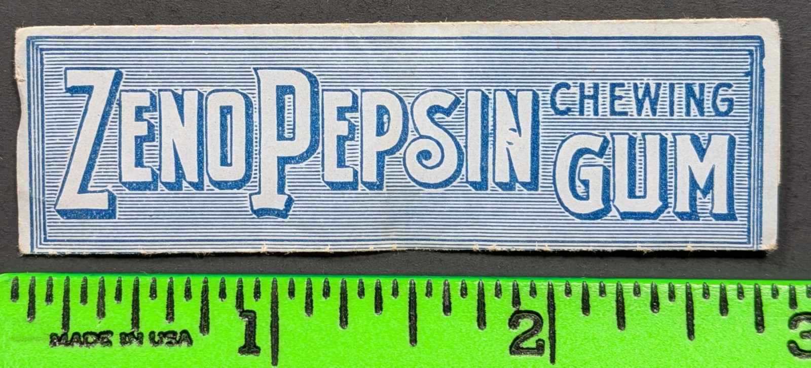 Antique Circa 1900s Zeno Pepsin EMPTY Gum Wrapper