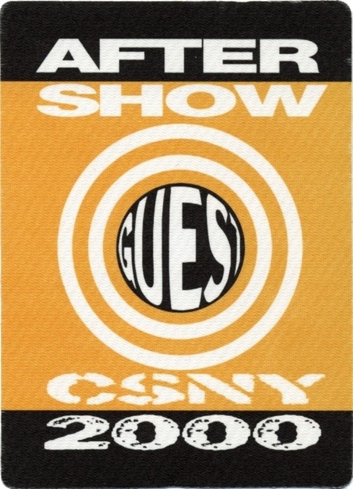 Crosby, Stills, Nash & Young concert tour After Show Backstage Pass – CSNY