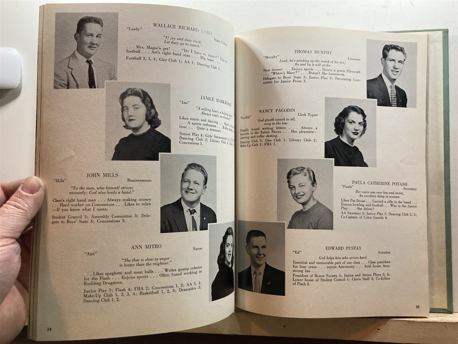 1957 Florence Township Twp High School Annual Yearbook Burlington County NJ