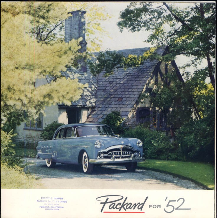Packard for ’52 sales brochure 400 Patrician 300 200 Mayfair