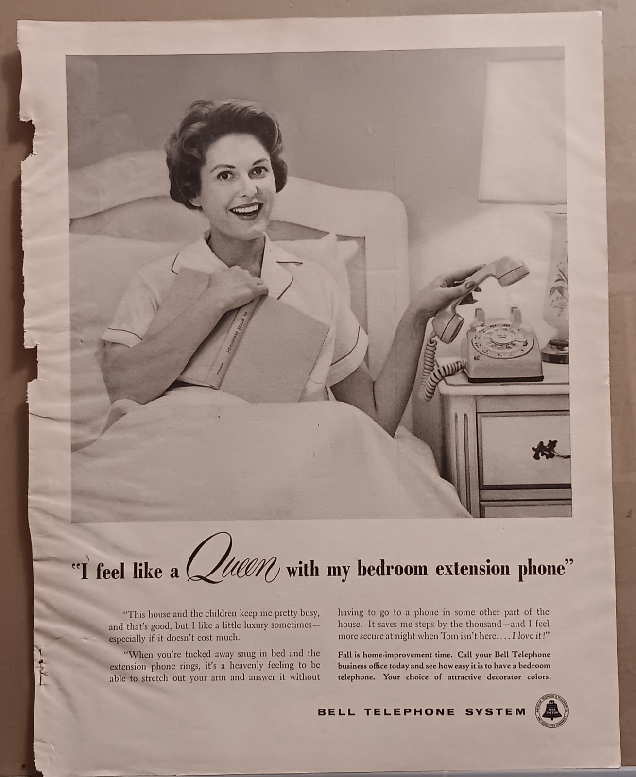 Vintage Bell Telephone System Ad SEPT 1958 Better Homes & Gardens Magazine