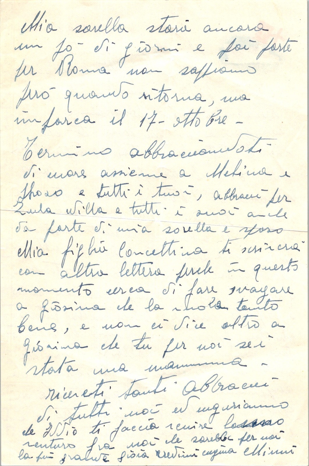 Italian Line SS Conte Biancamano Handwritten Letter 1940s Genova Italy Cursive