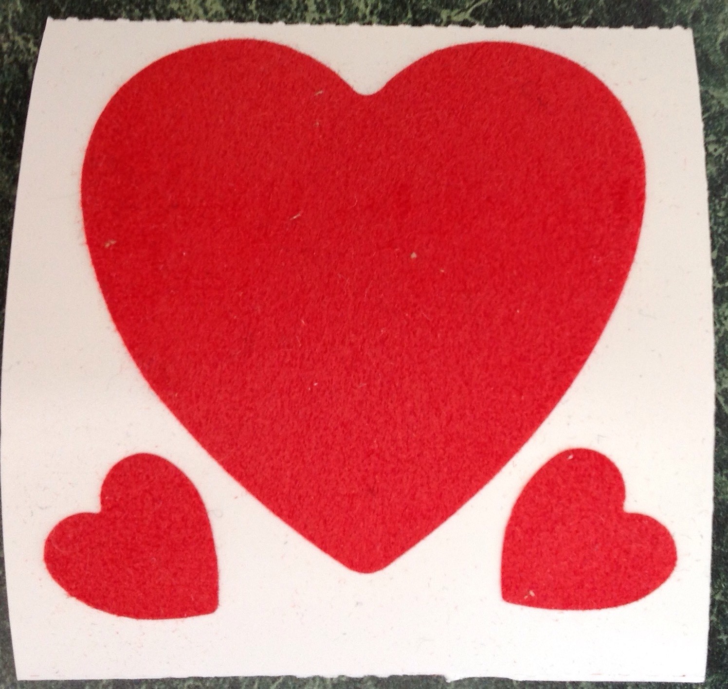 Vintage Large 80s Fuzzy HEART Sticker Mod KODAK Paper LOVE Humane Society RARE
