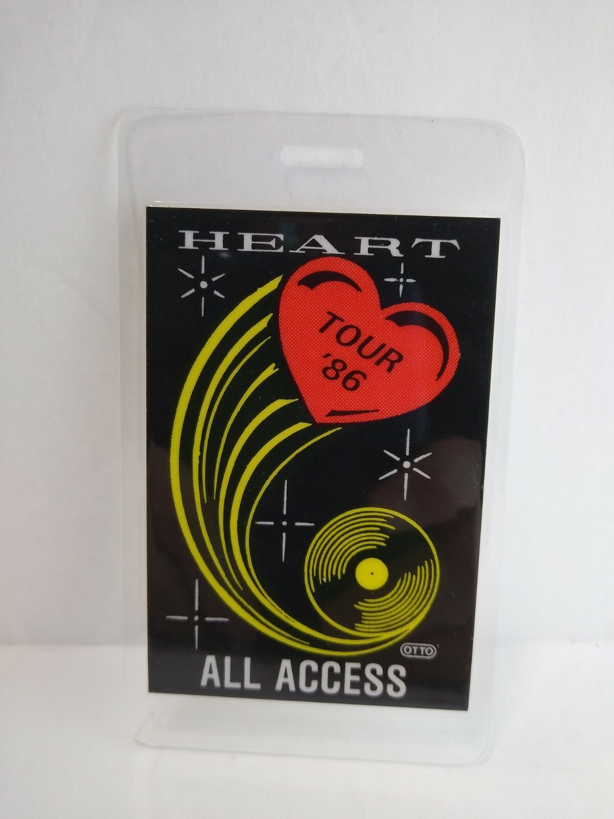 Heart 1986 Vintage Backstage Pass Original Laminated Rock Music What About Love