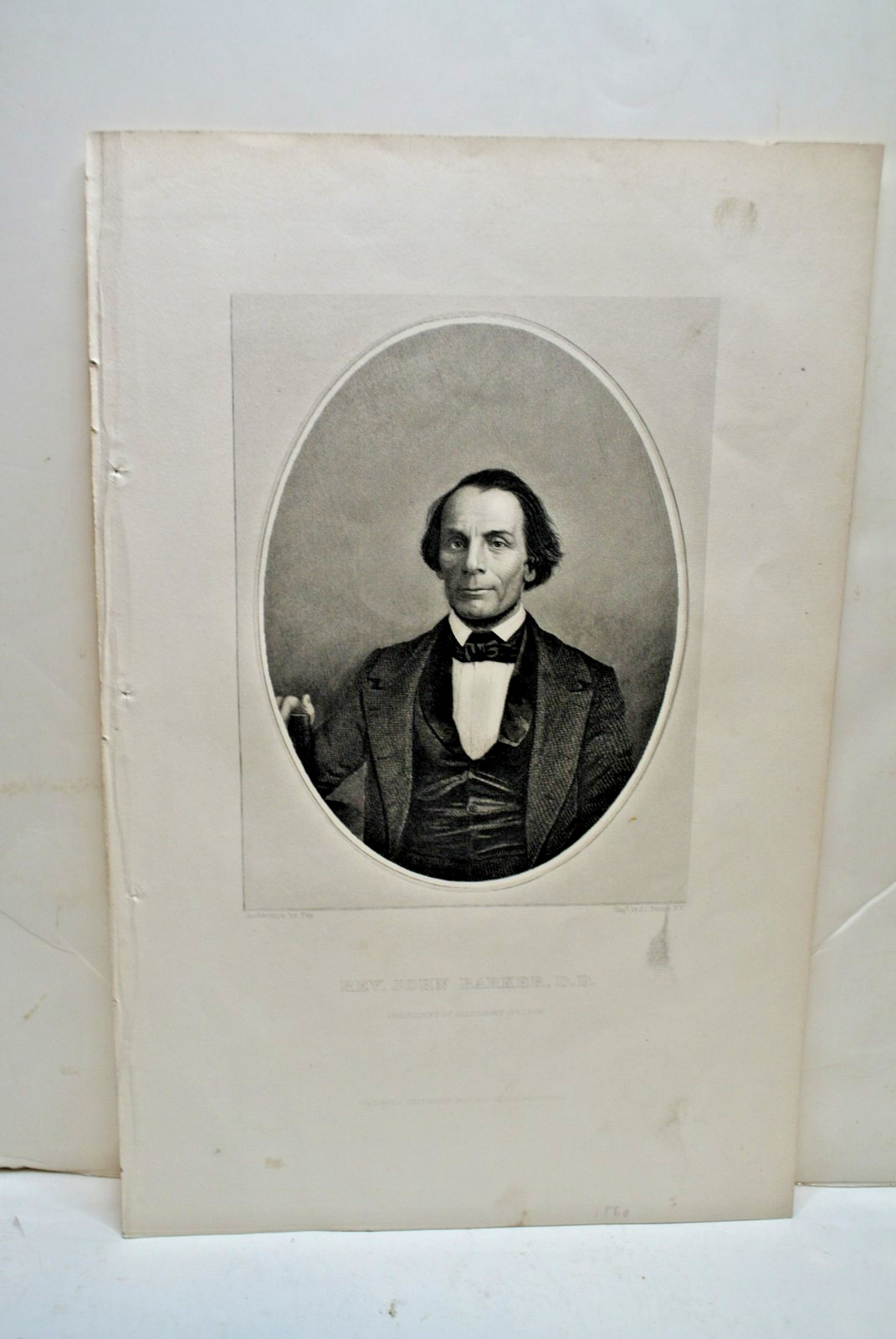 LADIES REPOSITORY NOVEMBER 1860 REV. JOHN BARKER AMBROTYPE – PRES. ALLEGHENY COL