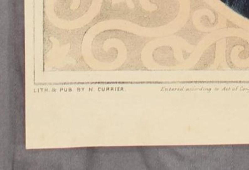 1852 N. Currier Hand Colored “The Sisters” Print
