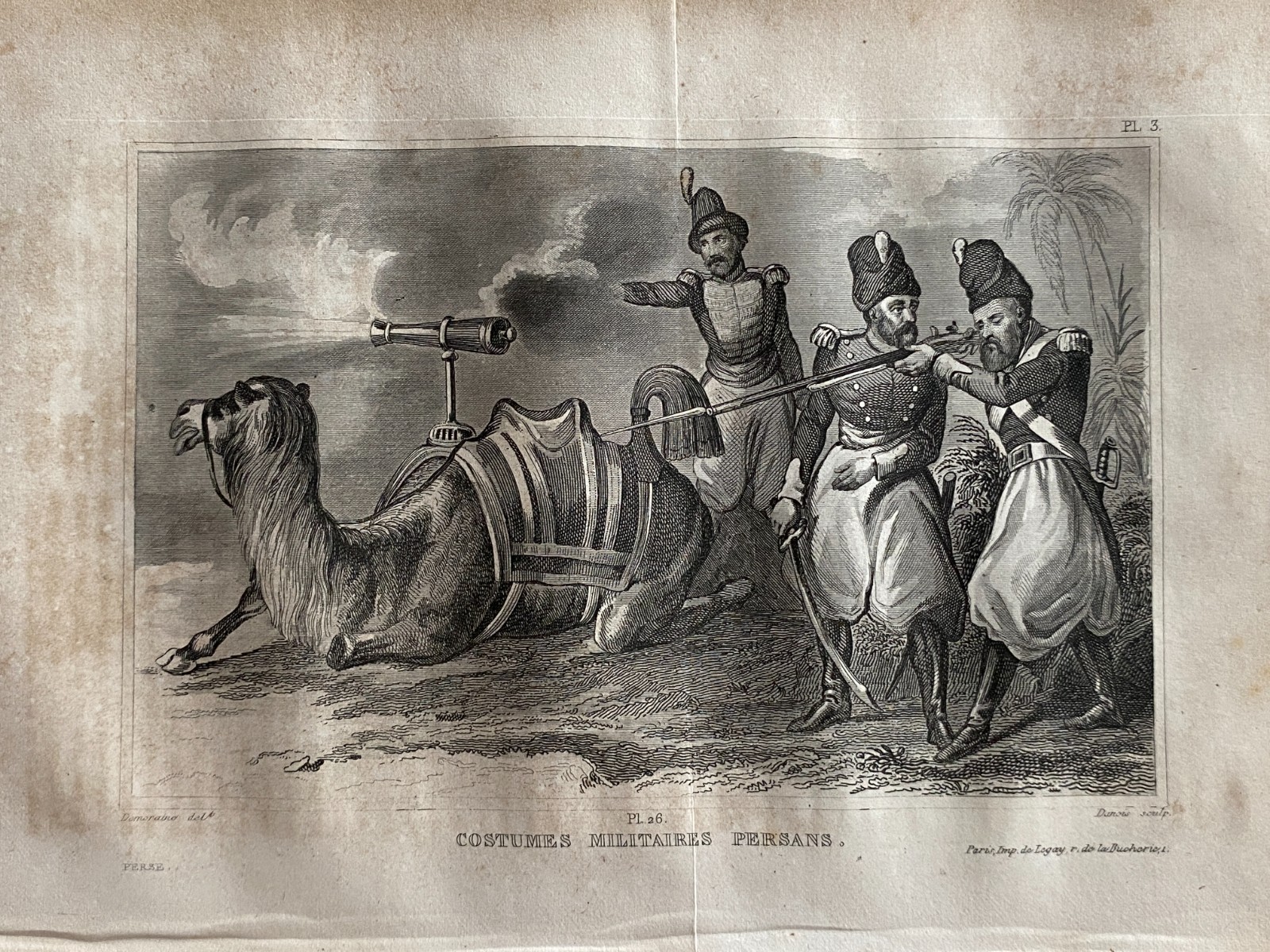 Engraving “Persia – Persian Military Costumes”