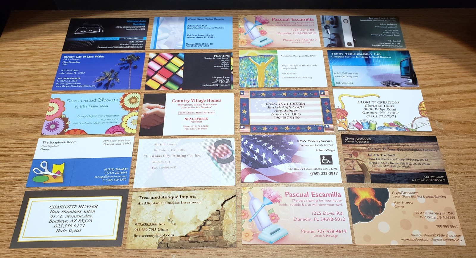 🔥 LOT of 100 MISC. Related BUSINESS CARDS for BUSINESS CARD COLLECTION L1