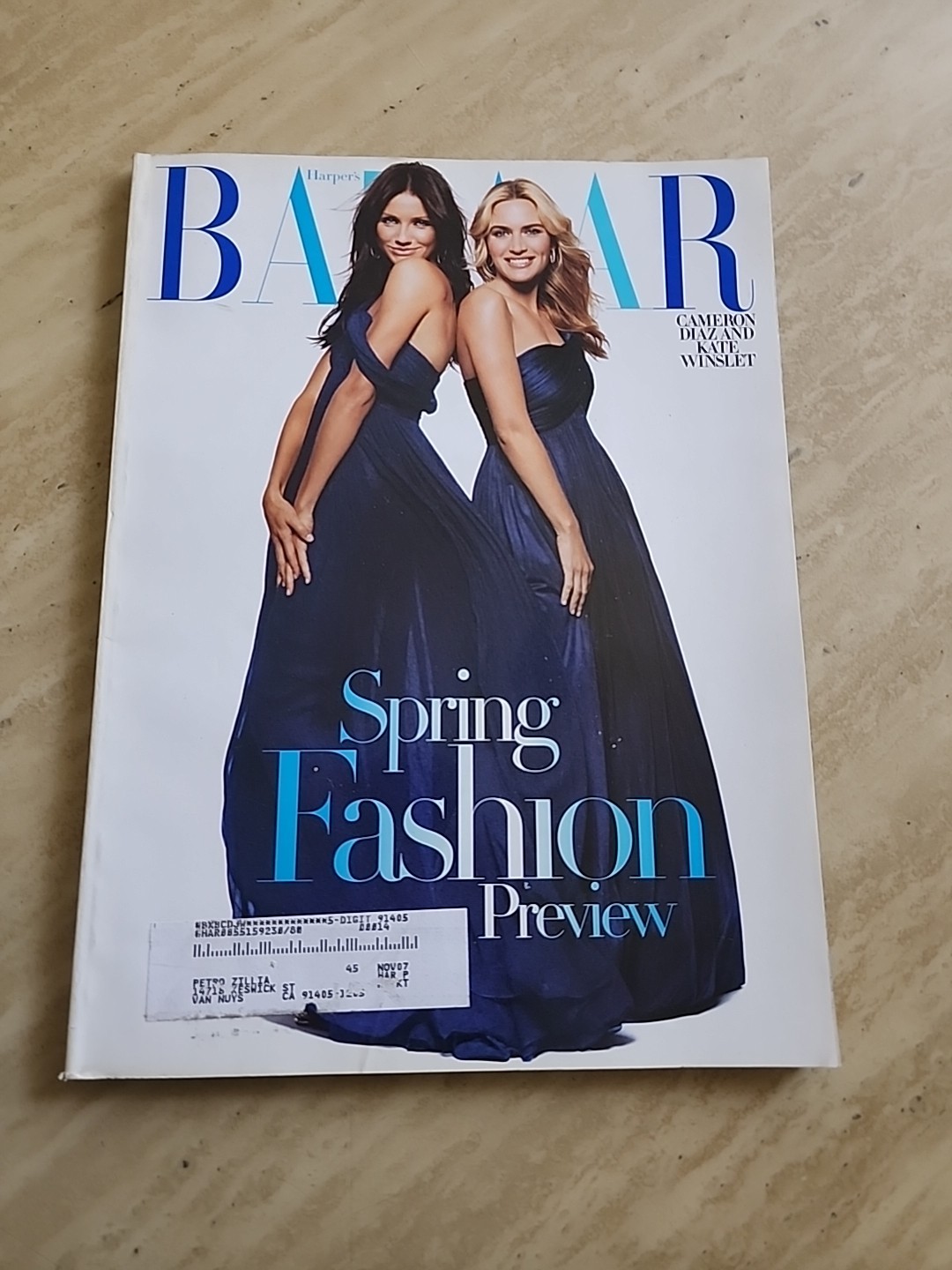 JAN 2007 HARPERS BAZAAR fashion magazine CAMERON DIAZ – KATE WNSLET