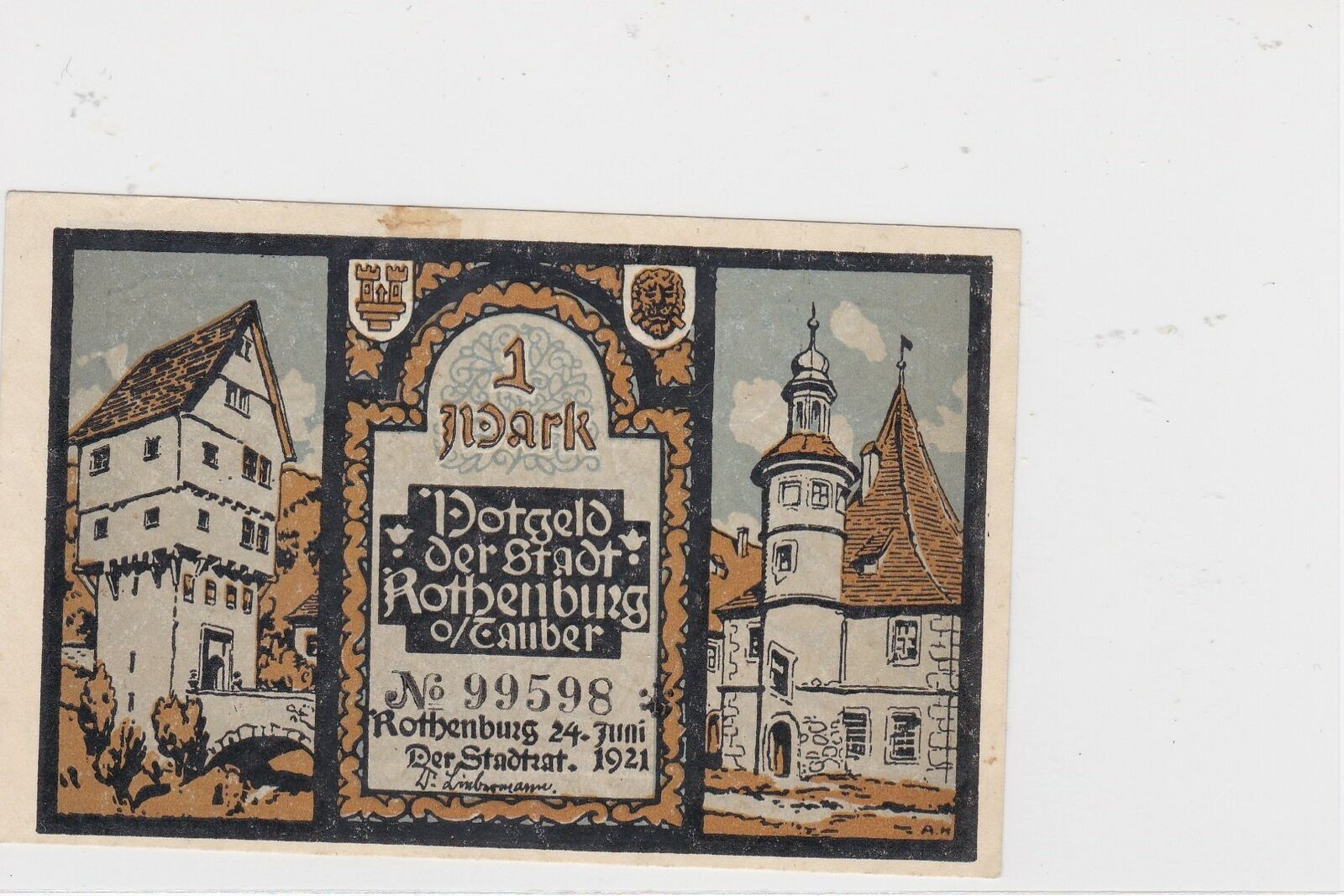 Germany Vintage NotGeld Banknote As Shown Ref: R7853