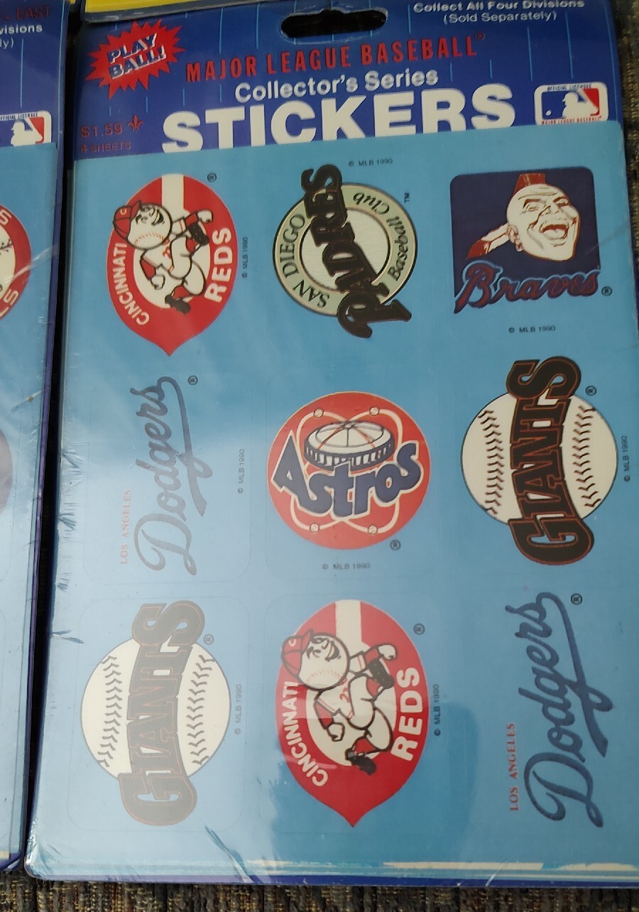 Gibson Greetings MLB TEAM Stickers Sheet American & National League – 4