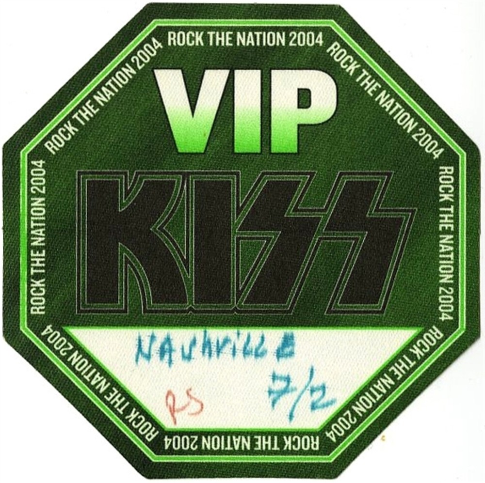 KISS 2004 Rock the Nation concert tour issued VIP Guest Backstage Pass