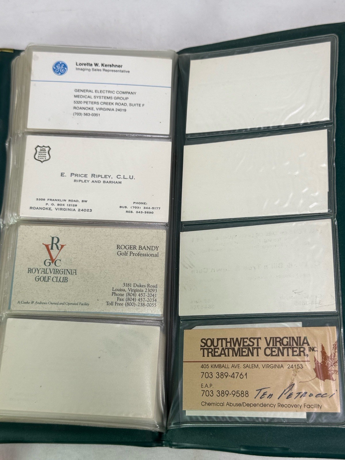 Vintage 1950 To 1990 Mid Century Business Card Binders & Cards Nice Collection