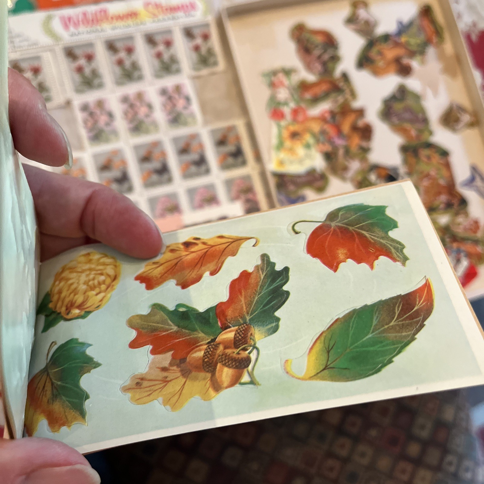 Vintage Gummed Seals Eureka Dennison Seasonal Butterflies Birds Stars Lot