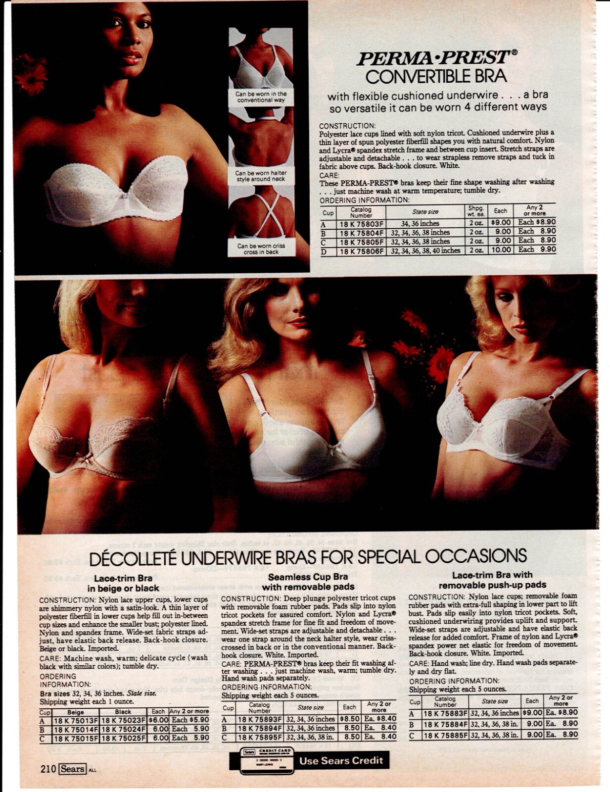 VINTAGE 80’S CATALOG LADIES SLIPS BRAS HOSIERY PHOTO CLIPPING ADS PRINTS