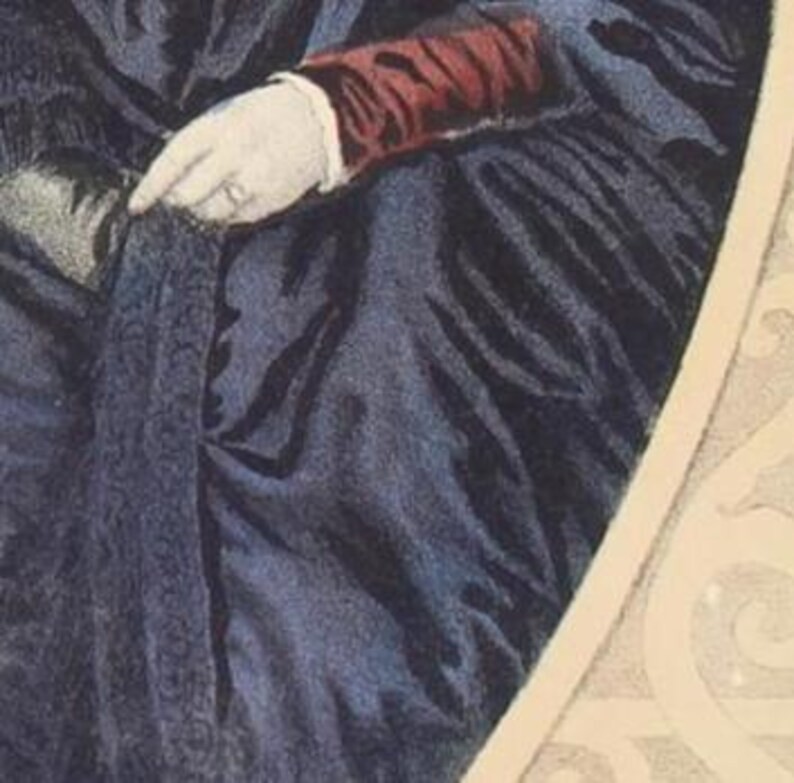 1852 N. Currier Hand Colored “The Sisters” Print