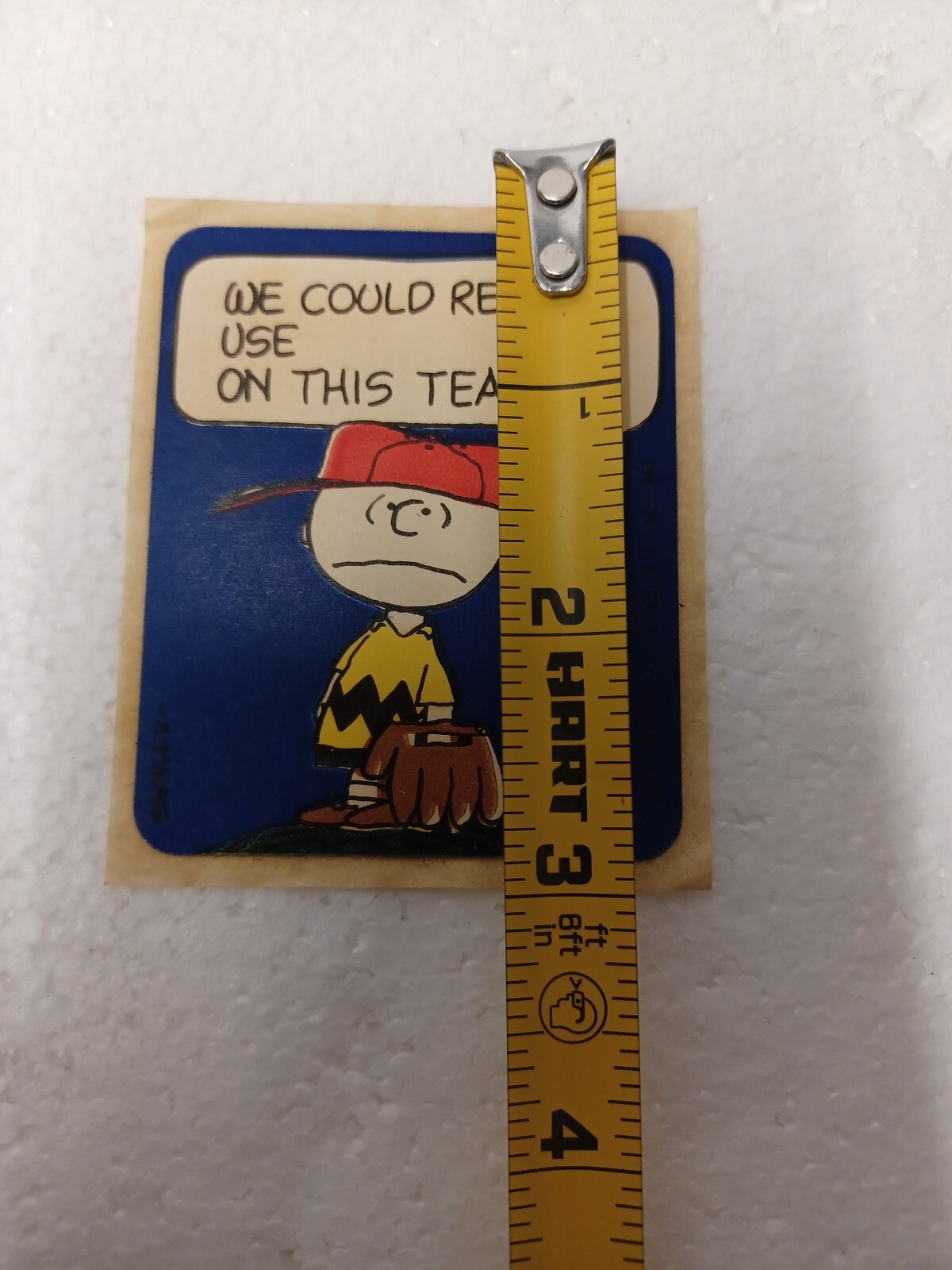 1950’s Vintage Sticker Charlie Brown Unused Rare “We could really use __ on..”