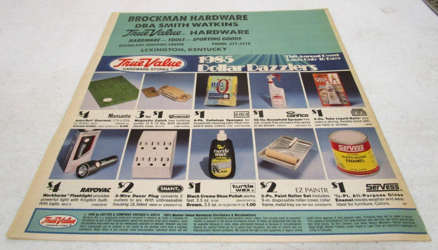 1985 VINTAGE 1980s TRUE VALUE HARDWARE STORE ADVERTISING SALES NEWSPAPER CATALOG
