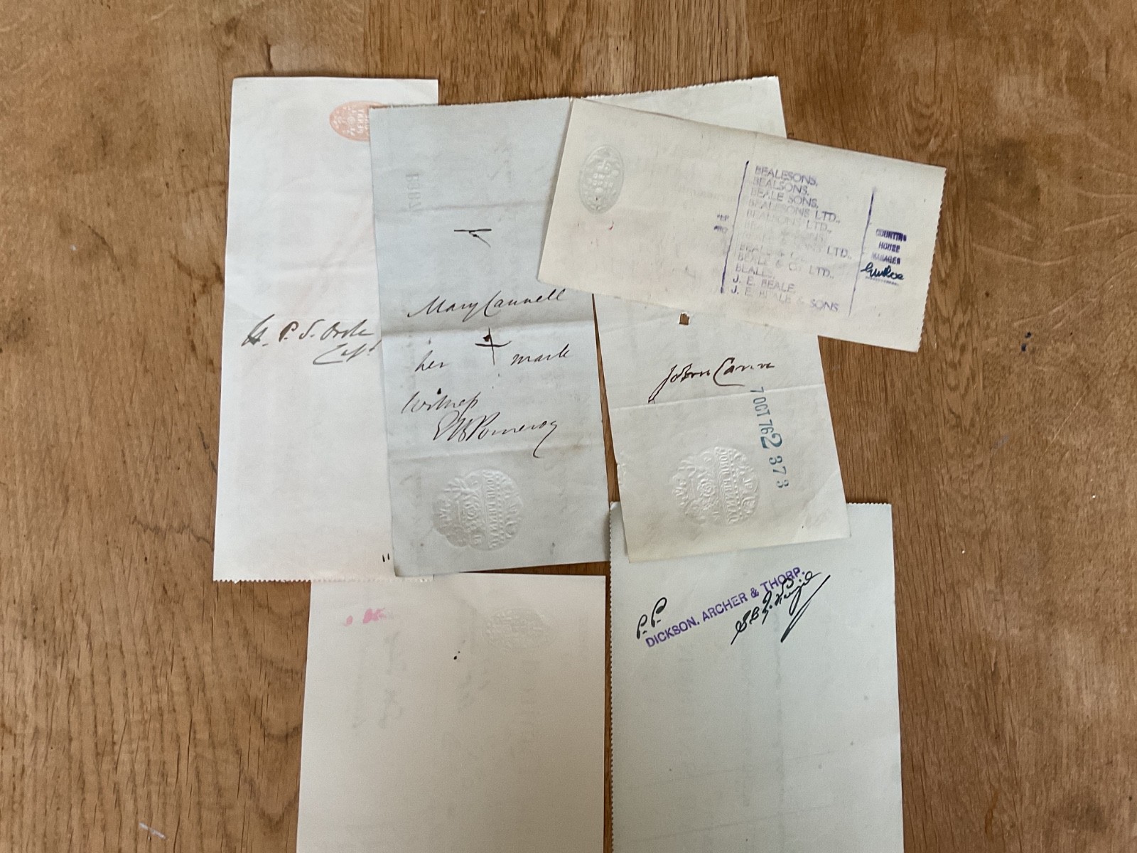 British vintage used cheques 6 items B5350