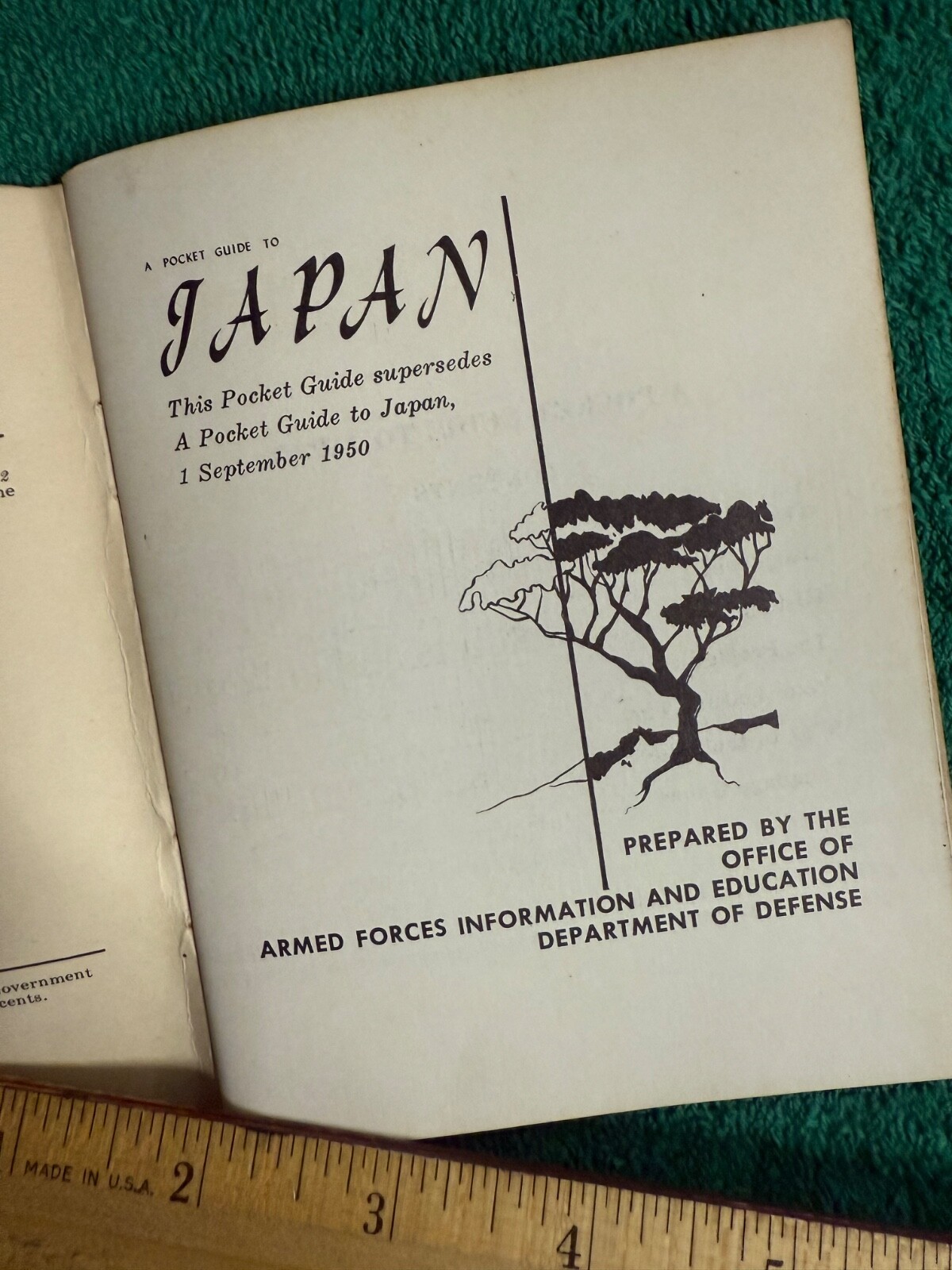 A Pocket Guide to Japan PG-2 Dapam 20-177 Vintage Booklet 1952 Department Army
