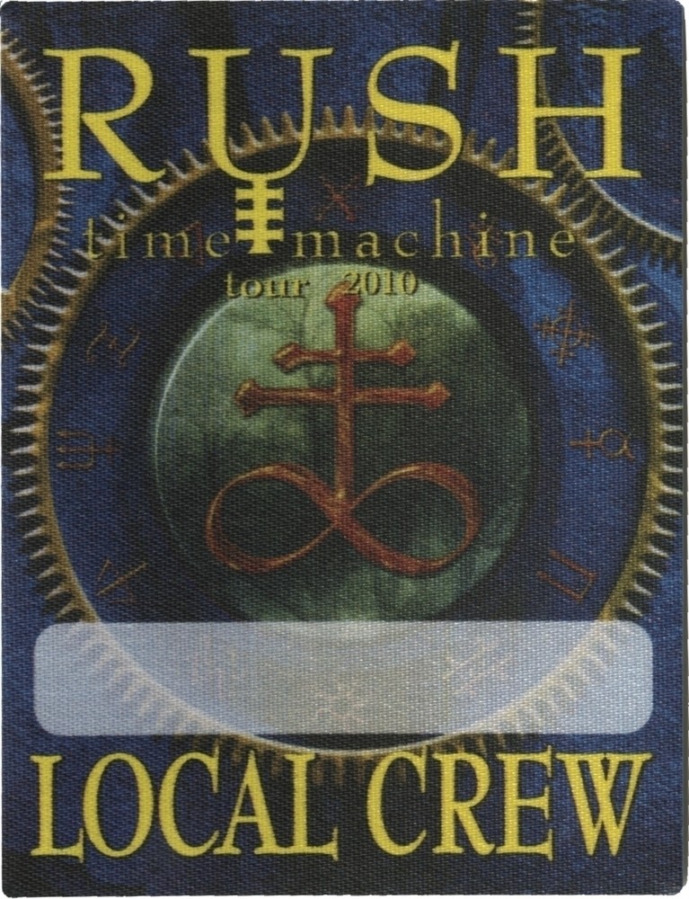 Rush 2010 Time Machine concert tour Working Crew Backstage Pass