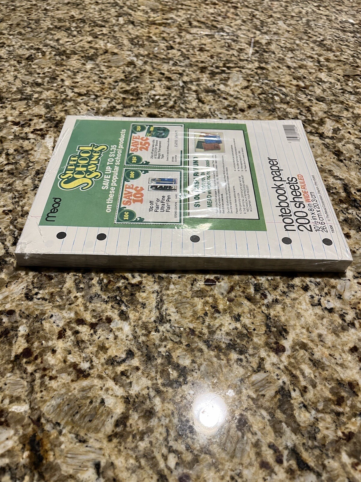 Vintage Mead Notebook White Paper Wide Rule 200 1984 Lot Of 2 Sealed NEW